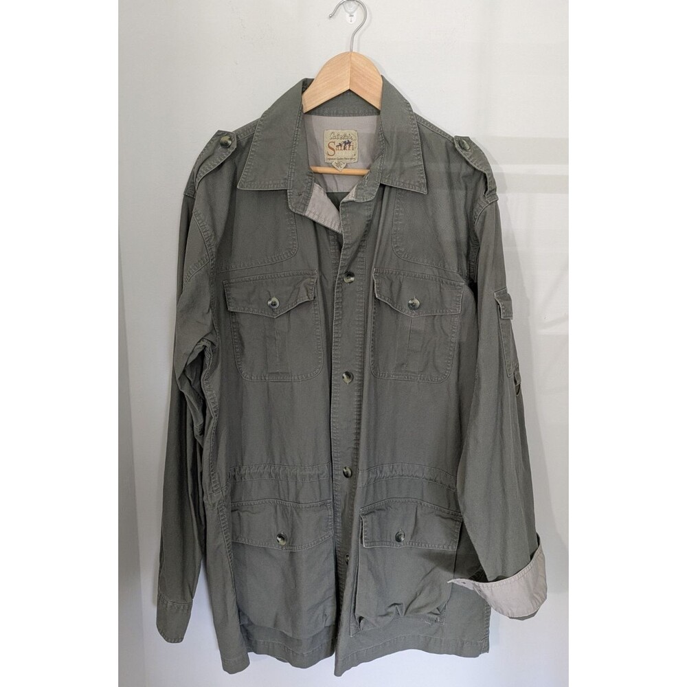 Cabela's Safari Series Jacket Mens XL Tall Multi Pocket Outdoor Hunting Shirt